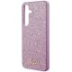 6. Etui Guess Glitter Script na Samsung Galaxy S24+ - fioletowe