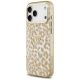 2. Etui Guess IML Leopard Glitter Triangle Logo MagSafe na iPhone 17 Pro Max / 18 Pro Max - brązowe