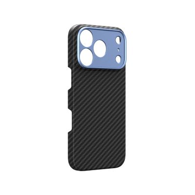 5. Etui AMAZINGTHING Titan Max Lens na iPhone 18 Pro z włókna aramidowego z osłoną aparatu kompatybilne z MagSafe - niebieskie