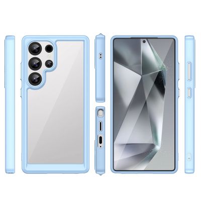 2. Etui silikonowe Outer Space Case z żelową ramką do Samsung Galaxy S25 Ultra - niebieskie