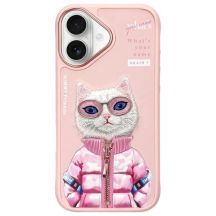 Etui Nimmy Cool&Cute 2.0 Cat na iPhone 16 - różowy