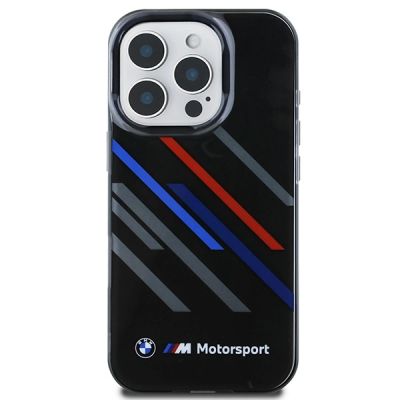 3. Etui BMW Motosport IML Random Stripes na iPhone 16 Pro Max - czarne