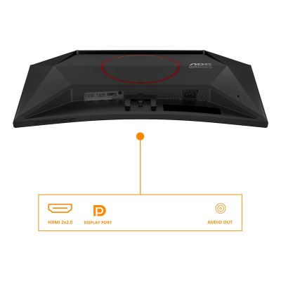 3. AOC G4 C24G42E monitor komputerowy 59,9 cm (23.6") 1920 x 1080 px Full HD LED Czarny, Czerwony