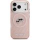 3. Etui Karl Lagerfeld IML Glitter Karl & Choupette Heads Logo MagSafe do iPhone 17 Pro - różowe