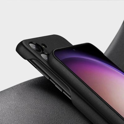 8. Dux Ducis Grit etui Samsung Galaxy S23+ elegancki pokrowiec ze sztucznej skóry czarne