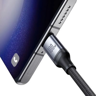 3. Kabel Joyroom Speedy Series S-A21 2w1 USB-C - USB-C / USB-C 100W 1.5m - czarny