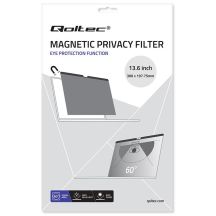 Qoltec Filtr prywatyzujący do MacBook Air 13.6" | Magnetyczny | Ochrona wzroku