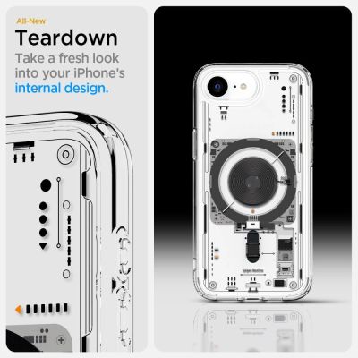 11. Etui Spigen Ultra Hybrid MagSafe na iPhone 16e / 17e Neo One - przezroczyste