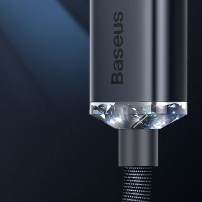 11. Baseus Crystal Shine Series kabel przewód USB do szybkiego ładowania i transferu danych USB Typ A - Lightning 2,4A 1,2m fioletowy (CAJY000005)