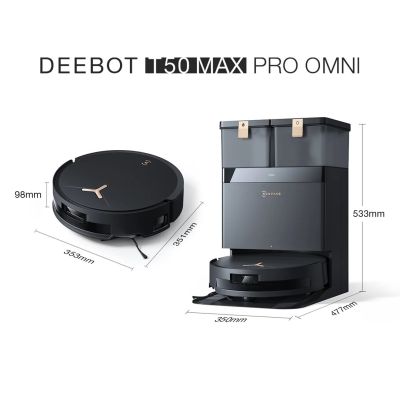 3. Ecovacs Deebot T50 Max Pro 0,3 l Czarny