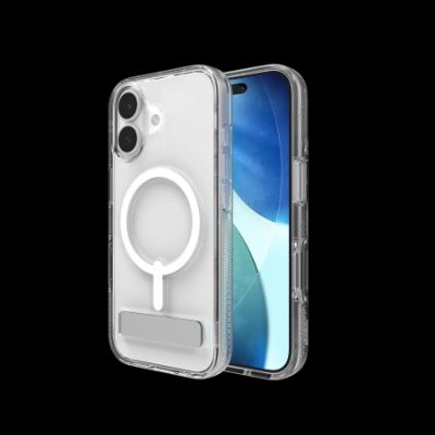 Etui ZAGG Crystal Palace Snap KS MagSafe z podstawką na iPhone 17 - przezroczyste