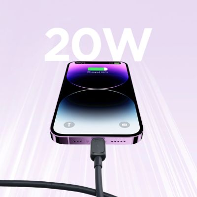 3. Kabel Joyroom Multi-Color Series A14 USB-C / Lightning 20W 1.2 m - czarny