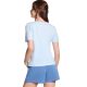 3. Skechers Signature V-Neck Tee TP167-SWBL Niebieskie L
