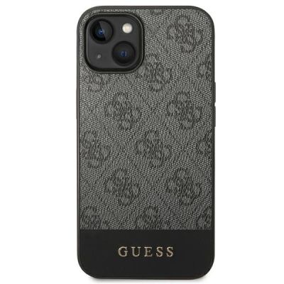 3. Etui Guess 4G Stripe Collection na iPhone 14 / 15 Plus - szare