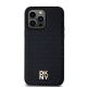 3. Etui DKNY Leather Monogram Pattern Metal Logo MagSafe na iPhone 14 Pro Max - czarne