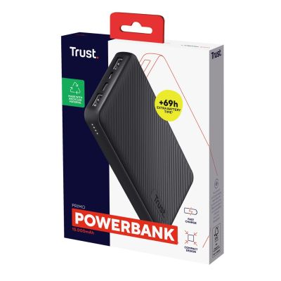 3. Powerbank TRUST Primo 15000mAh ECO Black
