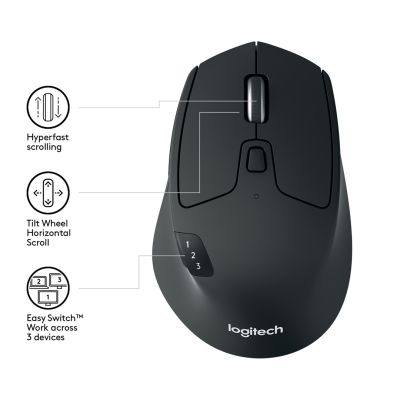 39. Mysz Logitech M720 TRIATHLON 910-004791 (optyczna; 1000 DPI; kolor czarny)