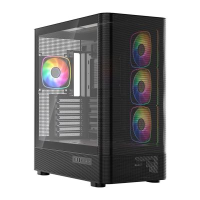 MODECOM OBUDOWA VOLCANO AQ 300 ARGB MIDI CZARNA