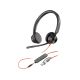 20. Poly Blackwire 3325 Stereo USB-C Headset +3.5mm Plug +USB-C/A Adapter