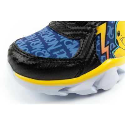 6. Leomil buty sportowe dziecięce sneakersy Pokemon lekkie na rzep LED czarne żółte