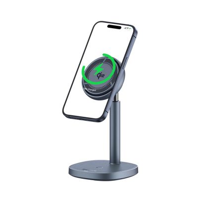 5. Ładowarka indukcyjna Baseus Orbit 2 Pro MagSafe Qi2 20W 2 w 1 z chłodzeniem - szara