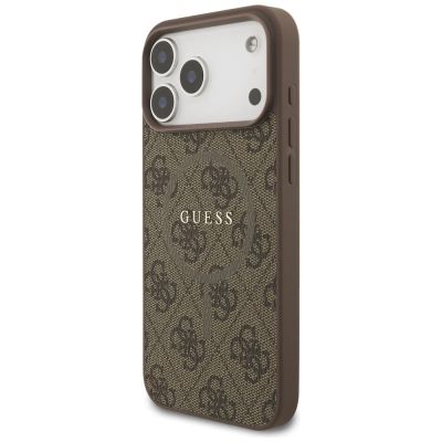 2. Etui Guess 4G Ring Classic Logo MagSafe na iPhone 17 Pro Max - brązowe