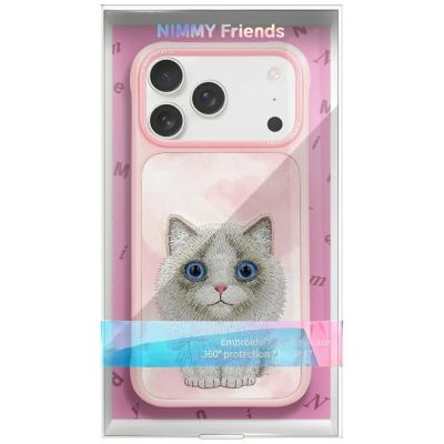 2. Etui Nimmy Big Eyed Pet 2.0 Cat na iPhone 17 - różowe