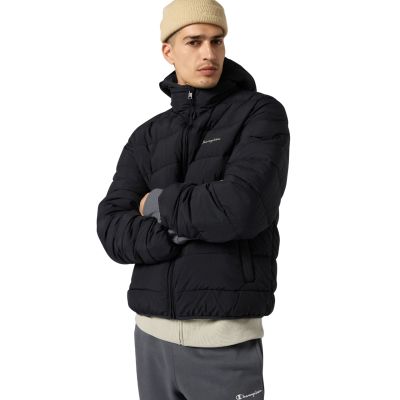 4. Kurtka męska Champion Hooded Jacket czarna 221548 KK001
