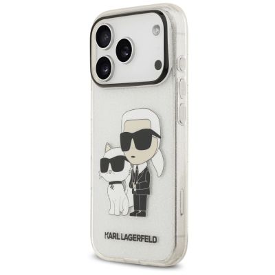 2. Etui Karl Lagerfeld IML NFT Glitter Karl&Choupette na iPhone 18 Pro Max / 17 Pro Max - przezroczyste