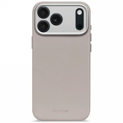 Etui Decoded Leather Backcover z MagSafe na iPhone 17 Pro Max - szara