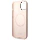 7. Etui Karl Lagerfeld Silicone Karl&Choupette MagSafe na iPhone 14 Plus - jasnoróżowe