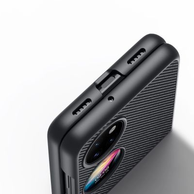 6. Dux Ducis Fino etui pokrowiec pokryty nylonowym materiałem Huawei P50 Pocket czarny
