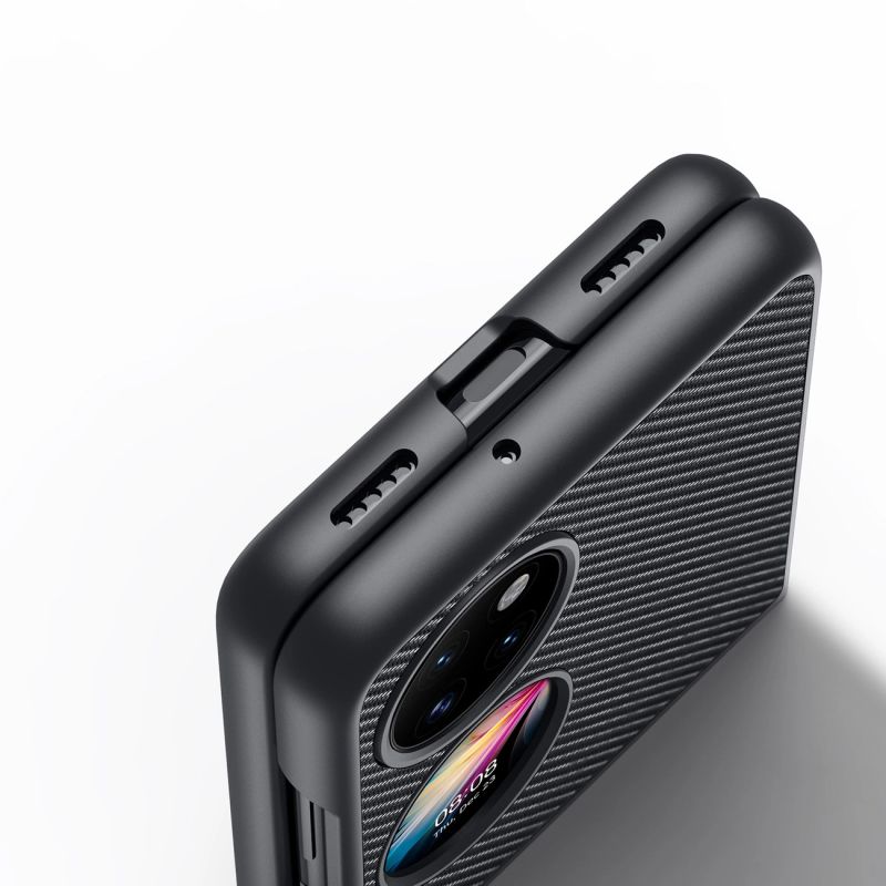 6. Dux Ducis Fino etui pokrowiec pokryty nylonowym materiałem Huawei P50 Pocket czarny