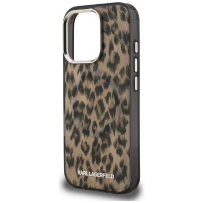 6. Etui Karl Lagerfeld IML Leopard Pattern MagSafe do iPhone 16 Pro Max - brązowe
