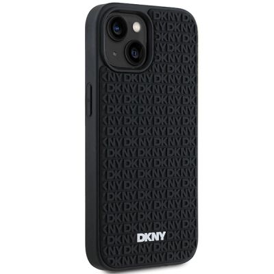 4. Etui DKNY 3D Rubber Repeat Pattern na iPhone 15 Plus - czarne