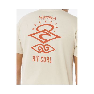 4. Koszulka męska RIP CURL Search Icon Tee beżowa