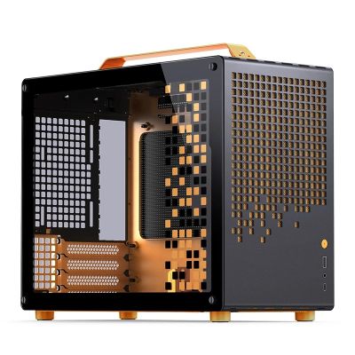 3. Obudowa komputerowa JONSPLUS MATX Handle Case Z20 - Black-Orange