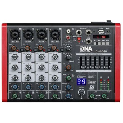 3. DNA CM6-DSP - Mikser audio z USB, MP3, Bluetooth, Phantom