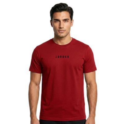4. Koszulka sportowa T-shirt męski Air Jordan Jumpman Embroidered Air Crew Czerwona - DM3182-689