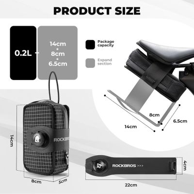 2. Rockbros torba rowerowa podsiodłowa 30130091002
