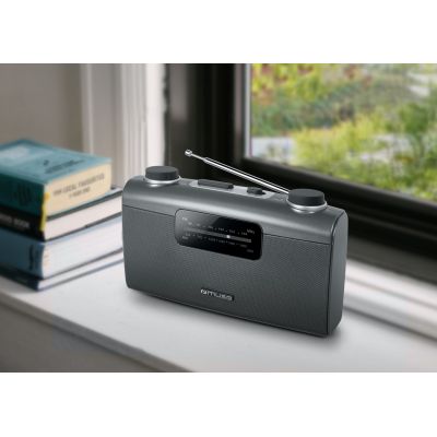 2. Muse M-058 R Przenośny Analogowy Czarny, Szary