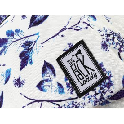 6. PLECAK THE SOCIETY PACK XCLASSIC BACKPACK 181CPR702-72 OFF WHITE BLUE FLOWER ALLOVER