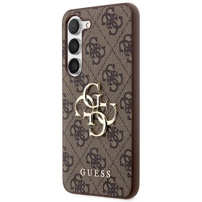 2. Etui Guess 4G Big Metal Logo na Samsung Galaxy S23 - brązowe