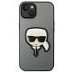 3. Etui Karl Lagerfeld Saffiano Karl's Head Patch na iPhone 14 Plus - srebrne
