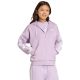 4. Bluza damska adidas Essentials 3-Stripes Full-Zip Fleece Hoodie fioletowa JY3080