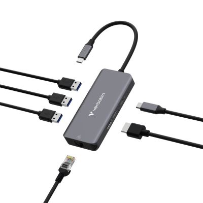 2. Verbatim 32157 huby i koncentratory USB 3.2 Gen 1 (3.1 Gen 1) Type-C 5000 Mbit/s Szary