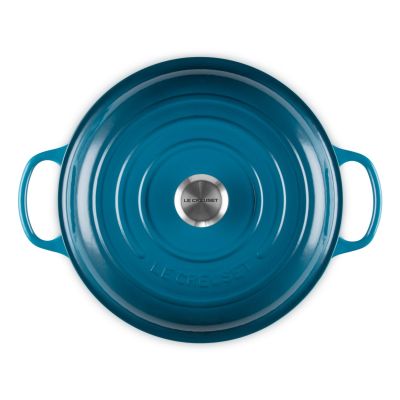 4. Żeliwny garnek Le Creuset 21180306422430, 30 cm zielony