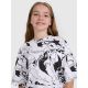 11. T-shirt oversize z nadrukiem dziewczęcy 4F 4FJRAW25TTSHF3069-90A