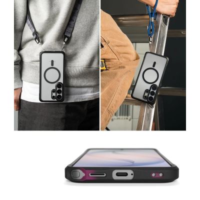 6. Etui Ringke Fusion Bold Magnetic MagSafe na Samsung Galaxy S26 Ultra - przezroczysto-czarne