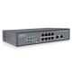 Przełącznik sieciowy niezarządzalny 19" 8x RJ45 10/100 Mb/s, 2x FastEthernet uplink, PoE+ 120W budżet